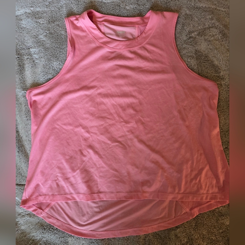 Women's Baby Pink Athletic Sleeveless Top